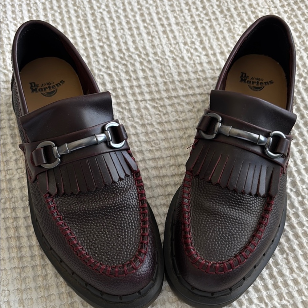 Dr. Martens Women’s Dark Burgundy Loafers with Buckle